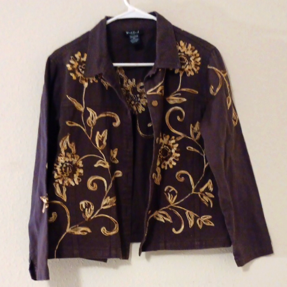 West End Embroidered Brown Jacket